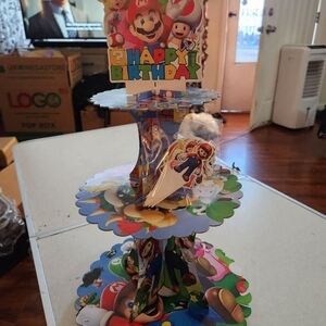 Super Mario Birthday Cupcake Stand